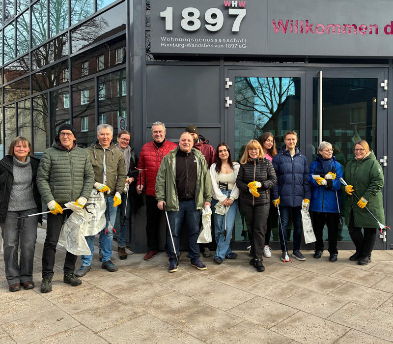 Die WHW von 1897 eG unterstützt Hamburg räumt auf!