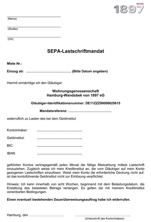 SEPA-Lastschriftmandat